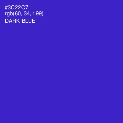 #3C22C7 - Dark Blue Color Image